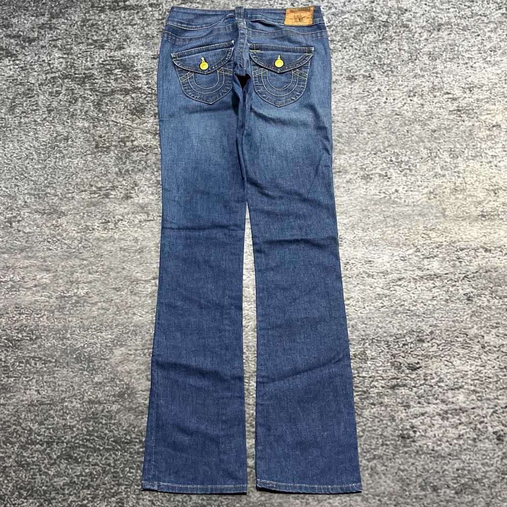 True Religion Jeans Womens 26 (28x35) Blue Low Rise Bootcut Hip-Hop Western Y2K